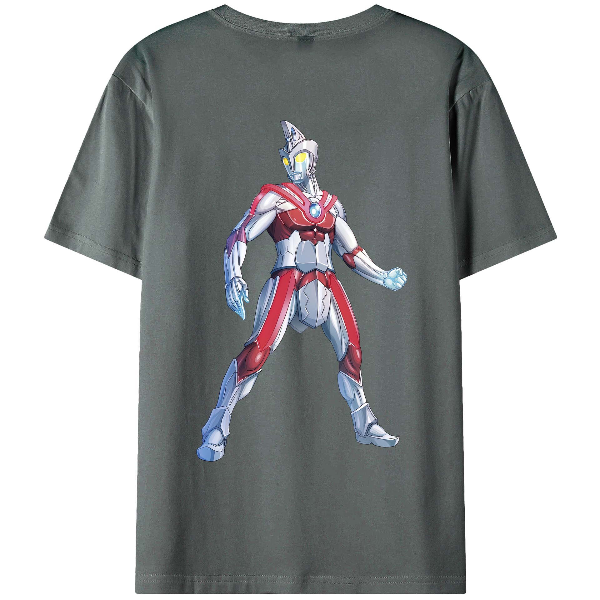 （画像用） ウルトラマン Ultraman 綿100％ メンズ半袖Tシャツ（バックプリント） 通気性